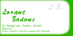 lorant bodoni business card